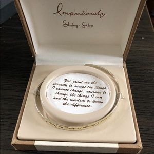 Sterling silver serenity prayer bracelet